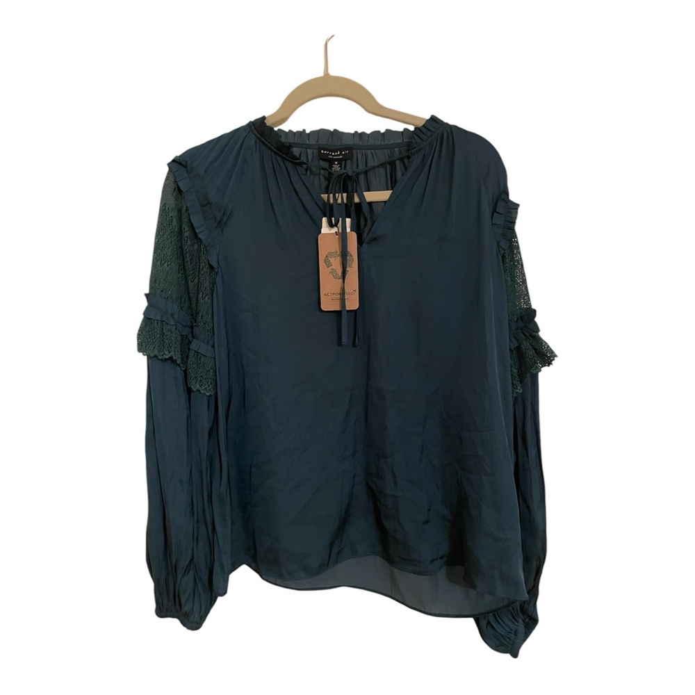 NWT Current Air Long Sleeve Split Neck Size Medium - Picture 5 of 12